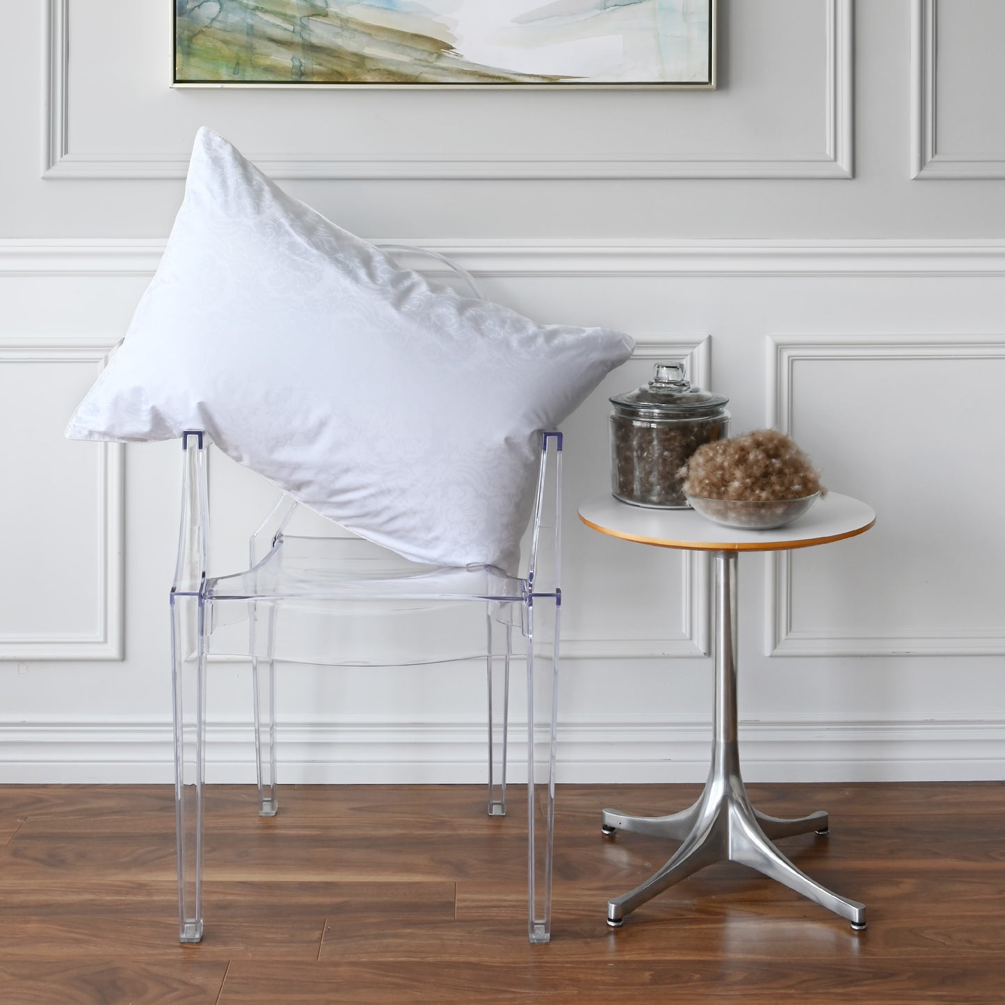 St. Geneve Genuine Canadian Eiderdown with Cotton Jacquard Protector