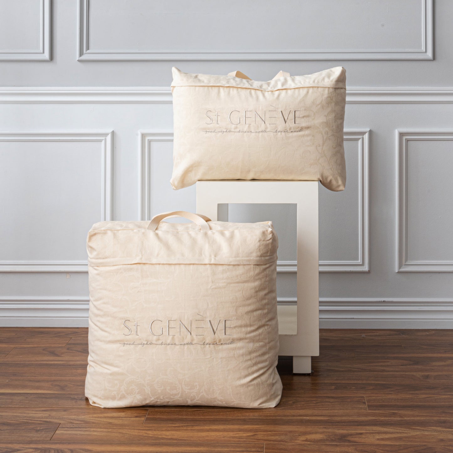St. Geneve Genuine Canadian Eiderdown with Cotton Jacquard Protector